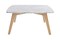 Vezzana 31" Square Italian Carrara White Marble Table with Legs